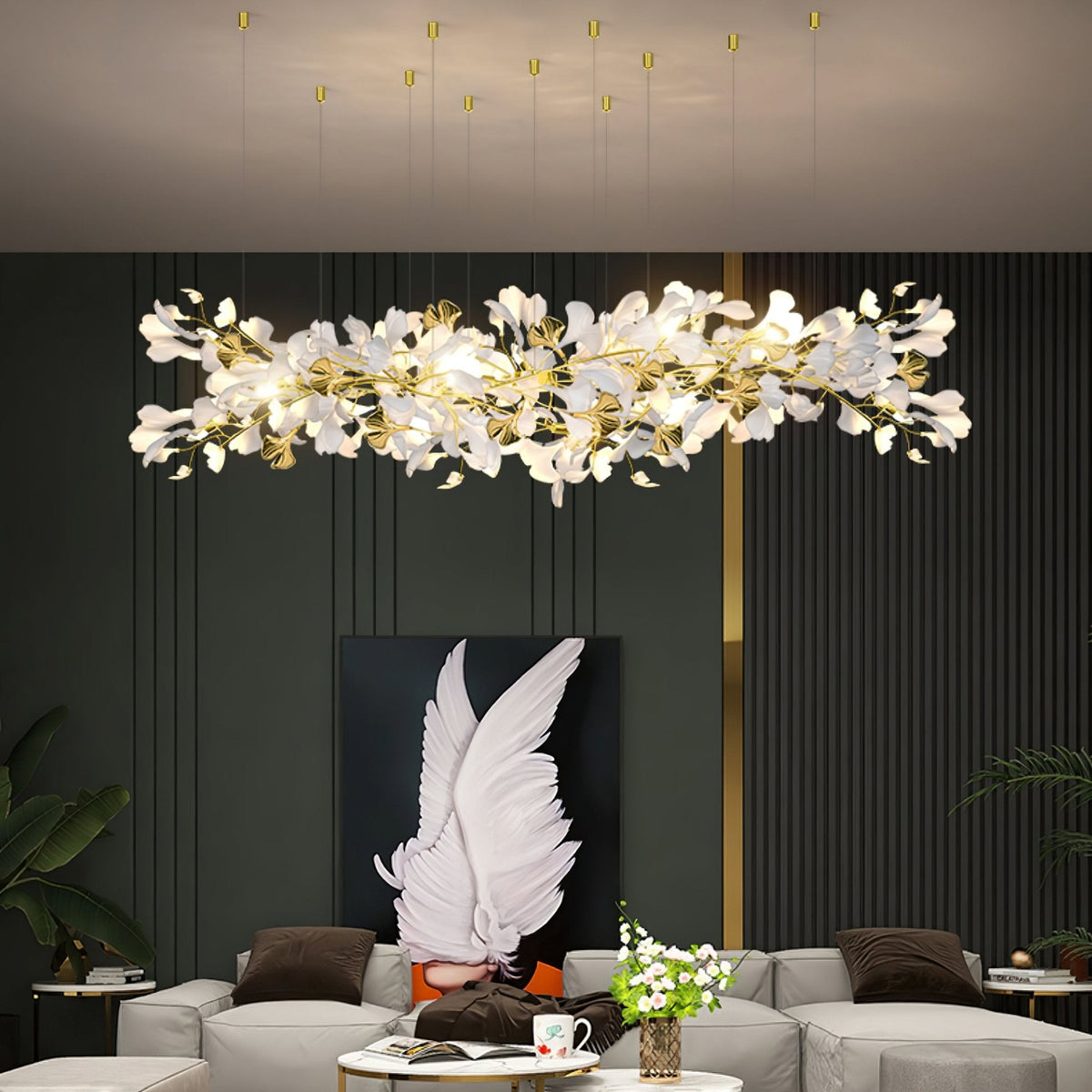 Gingko Ceramic Branch Chandelier Z - view 10
