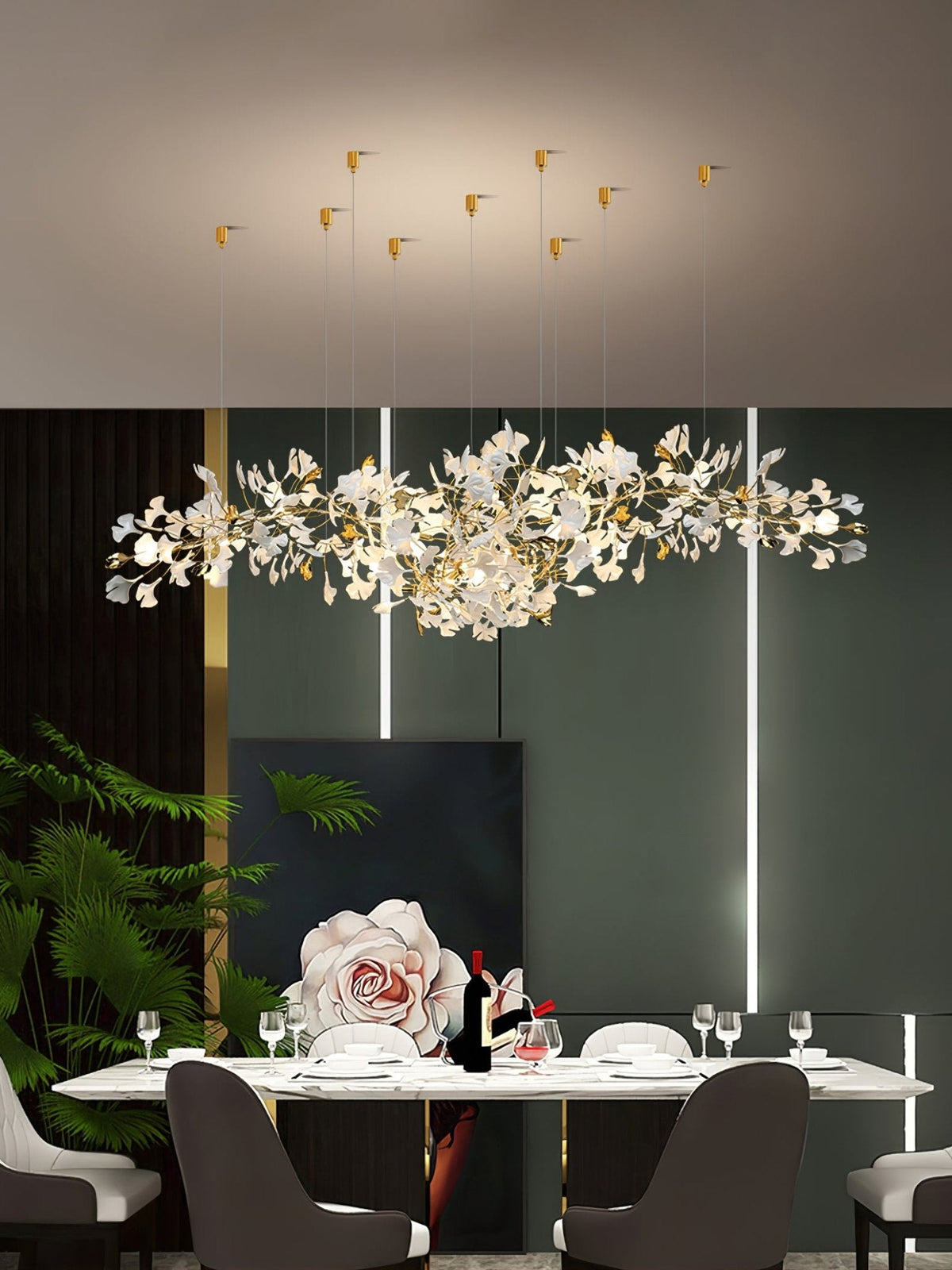 Gingko Ceramic Branch Chandelier Z - view 6
