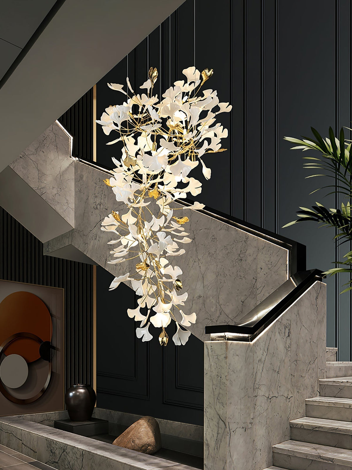 Gingko Ceramic Branch Chandelier Z - view 36