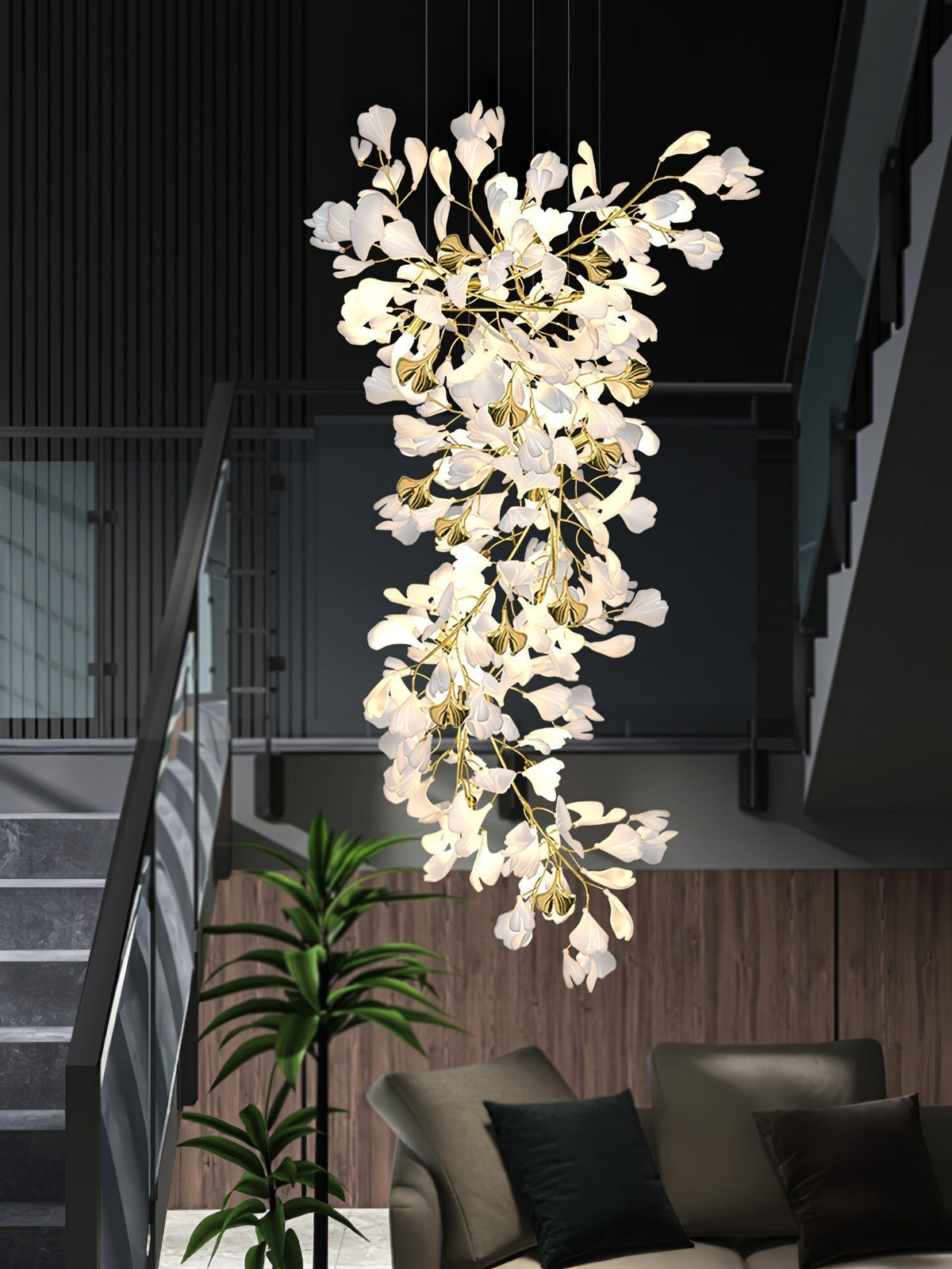 Gingko Ceramic Branch Chandelier Z - view 23
