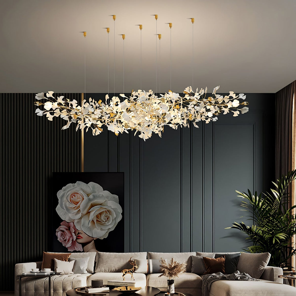 Gingko Ceramic Branch Chandelier Z - view 22