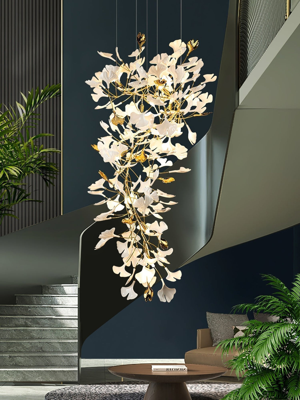 Gingko Ceramic Branch Chandelier Z - view 4