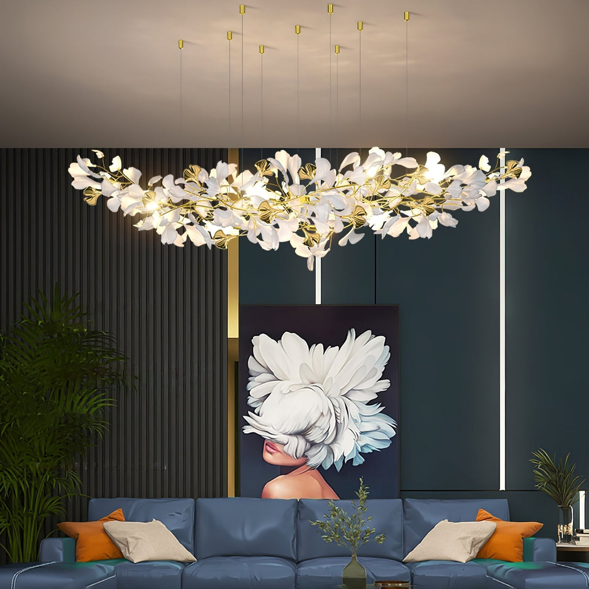 Gingko Ceramic Branch Chandelier Z - view 13