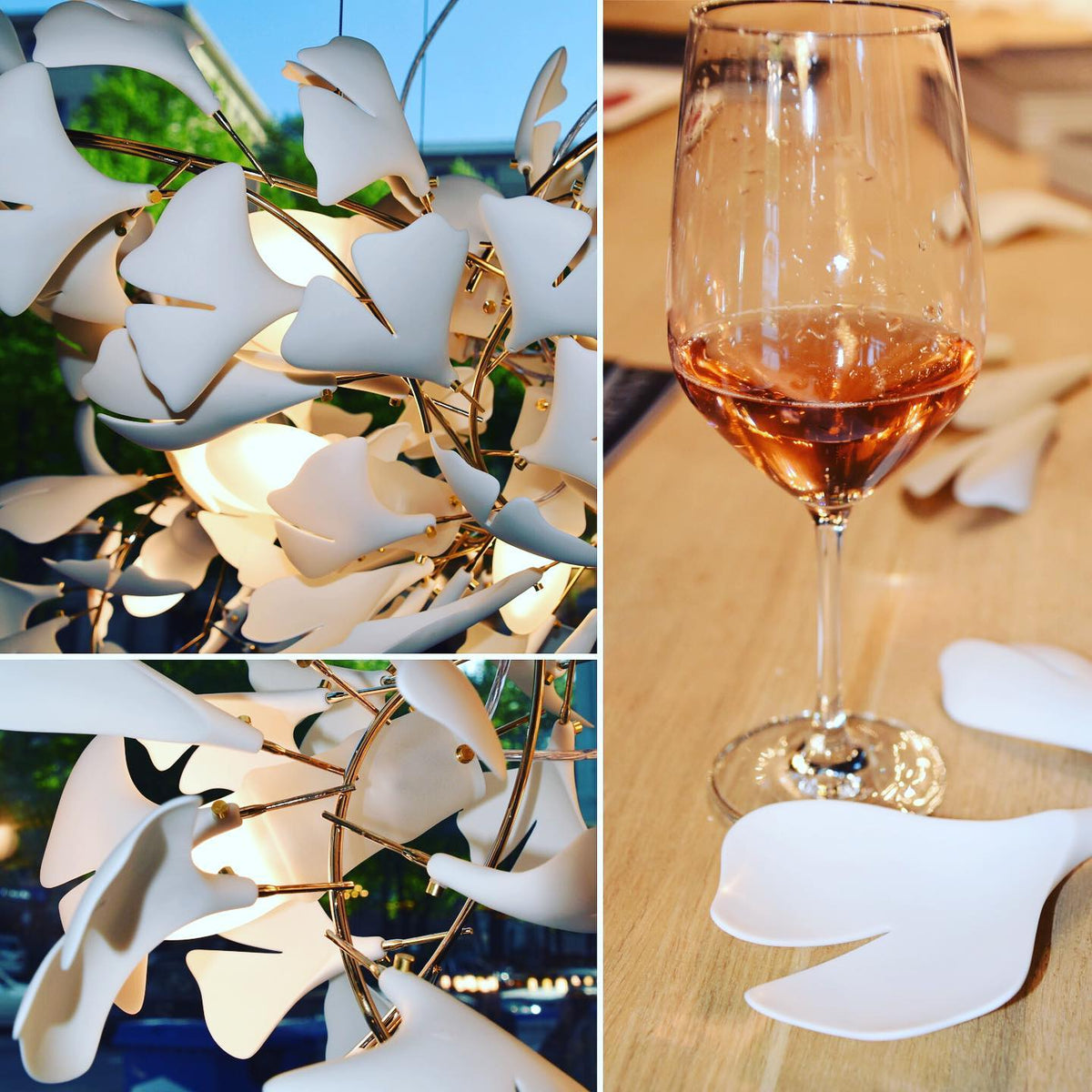 Gingko Leaves Ceramics Spiral Branch Chandelier - view 56