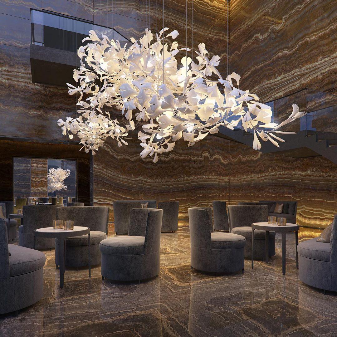 Gingko Ceramic Branch Chandelier C - view 22
