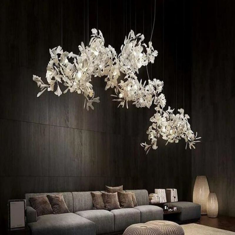 Ginkgo Ceramic Branch Chandelier - view 3