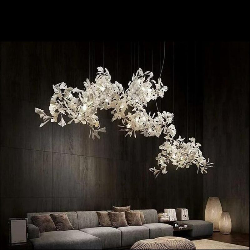 Ginkgo Ceramic Branch Chandelier - view 2