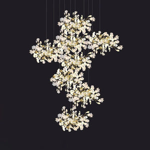 Ginkgo Cascading C (Alternating) Branch Chandelier - view 3