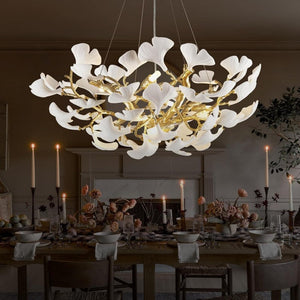 Ginkgo Gold Tree Branches Chandelier - view 3