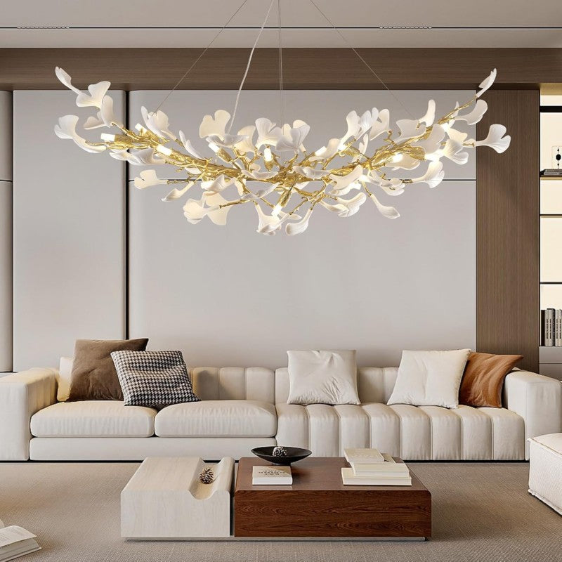 Ginkgo Gold Tree Branches Chandelier - view 9