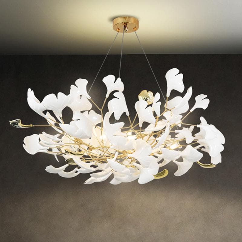 Ceramic Ginkgo Petal Chandelier - view 3