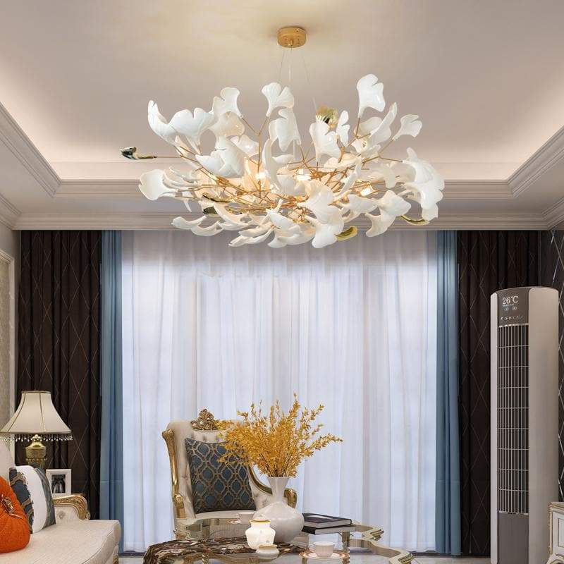 Ceramic Ginkgo Petal Chandelier - view 4