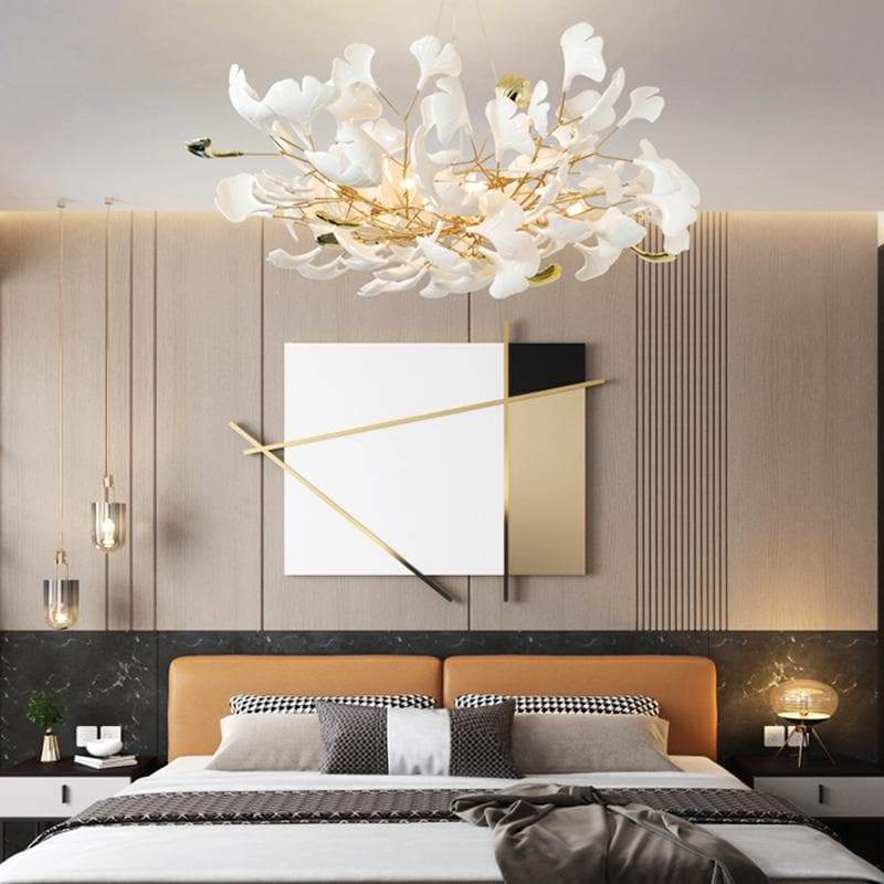 Ceramic Ginkgo Petal Chandelier - view 5