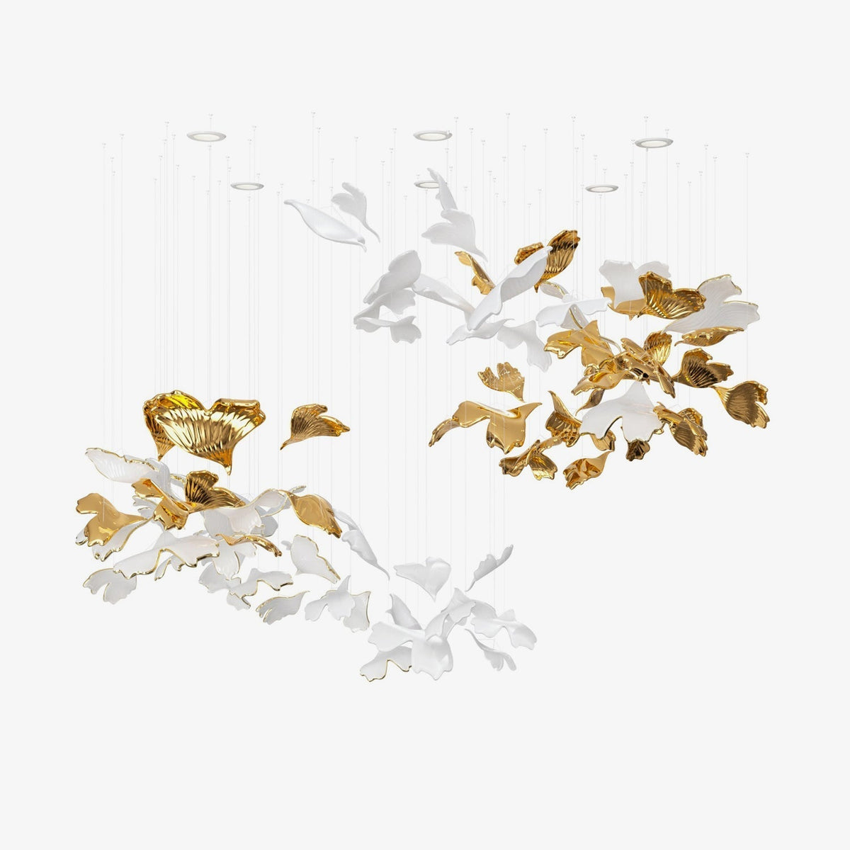 Ginkgo Ceramics Tree Chandelier - view 8