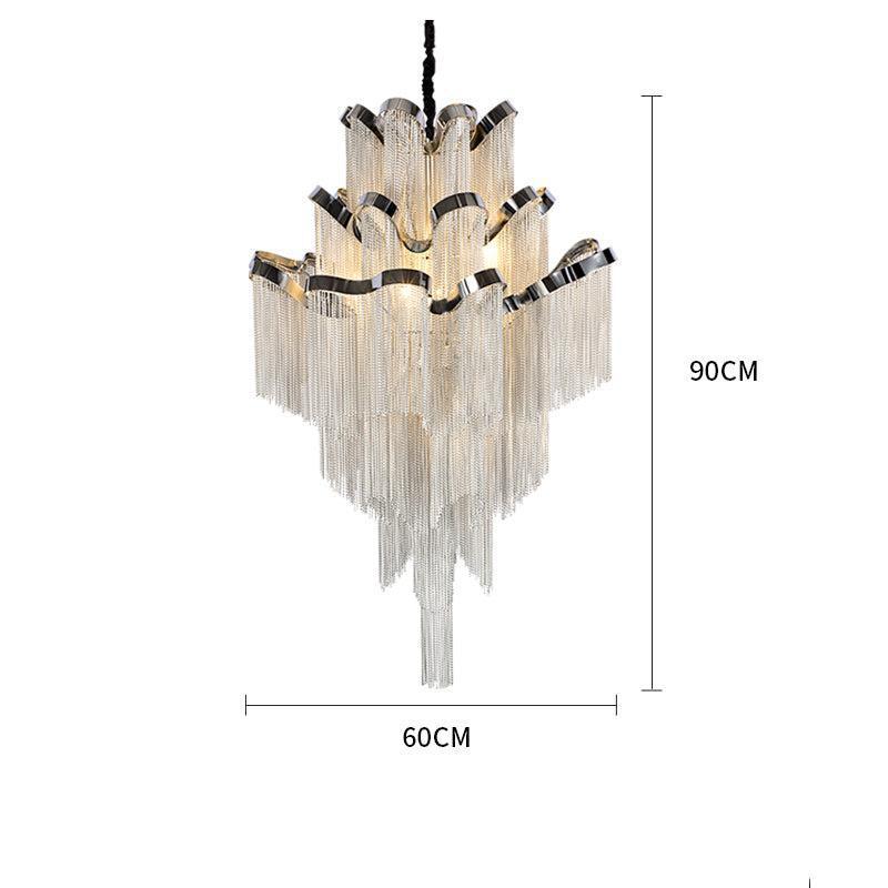 Gladys Aluminum Chain Tassel Stream Chandelier - view 5