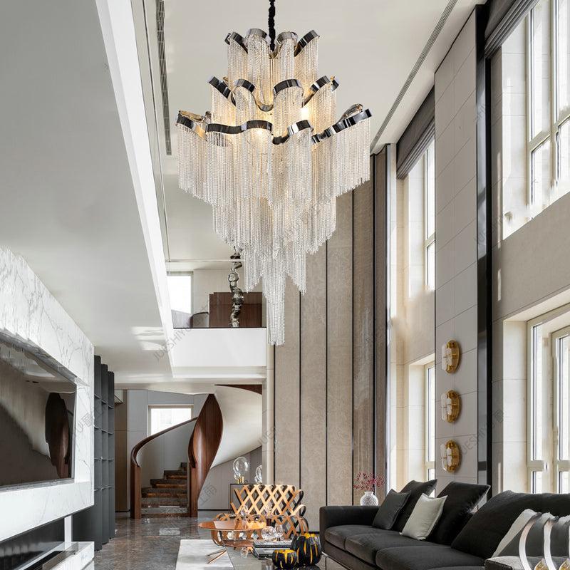 Gladys Aluminum Chain Tassel Stream Chandelier - view 14