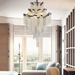 Gladys Aluminum Chain Tassel Stream Chandelier - view 9