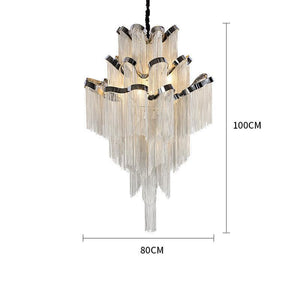 Gladys Aluminum Chain Tassel Stream Chandelier - view 6