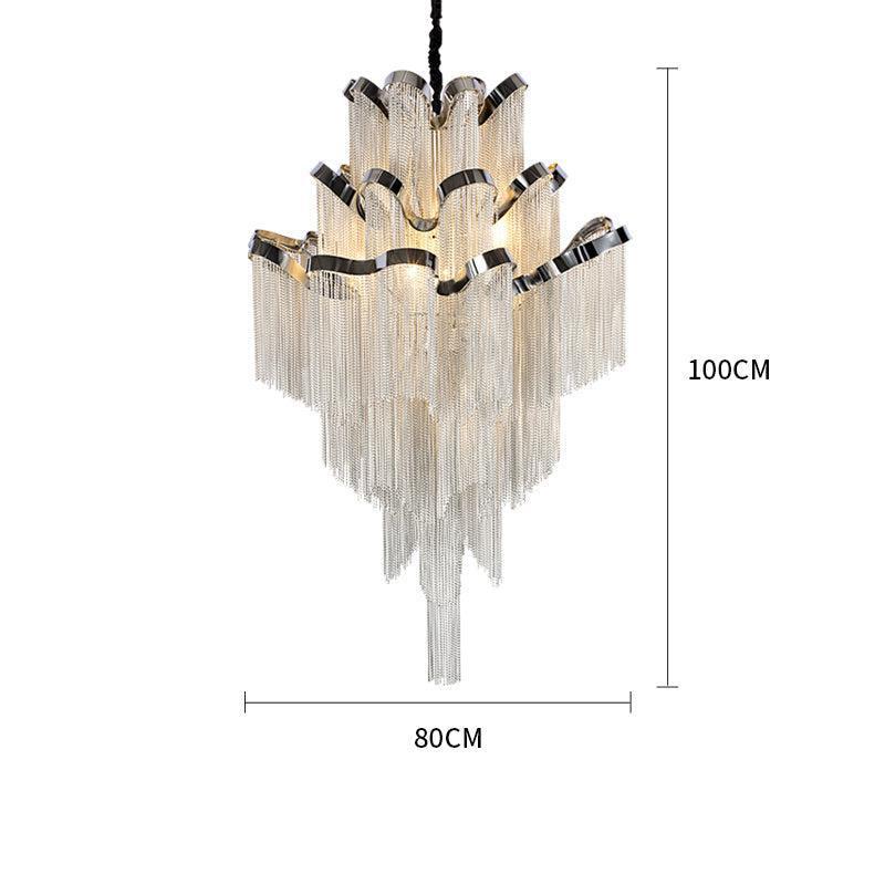 Gladys Aluminum Chain Tassel Stream Chandelier - view 6