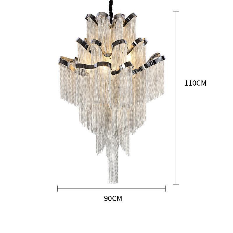 Gladys Aluminum Chain Tassel Stream Chandelier - view 7