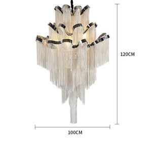 Gladys Aluminum Chain Tassel Stream Chandelier - view 8