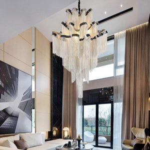 Gladys Aluminum Chain Tassel Stream Chandelier - view 10