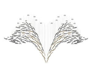 Glass Feathers Chandelier