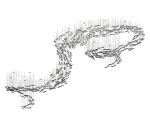 Galaxy Glass Feathers Flying Chandelier - view 33