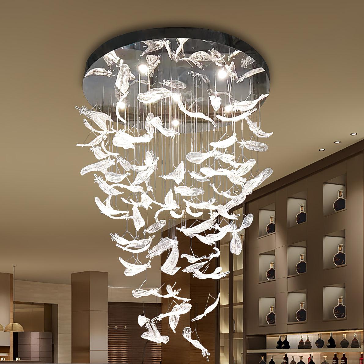 Galaxy Glass Feathers Flying Chandelier - view 17