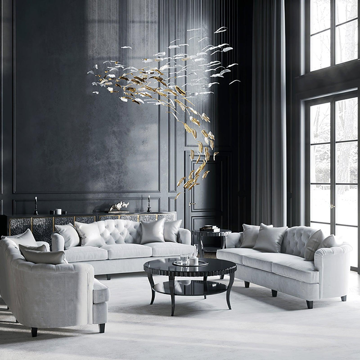 Galaxy Glass Feathers Flying Chandelier - view 19