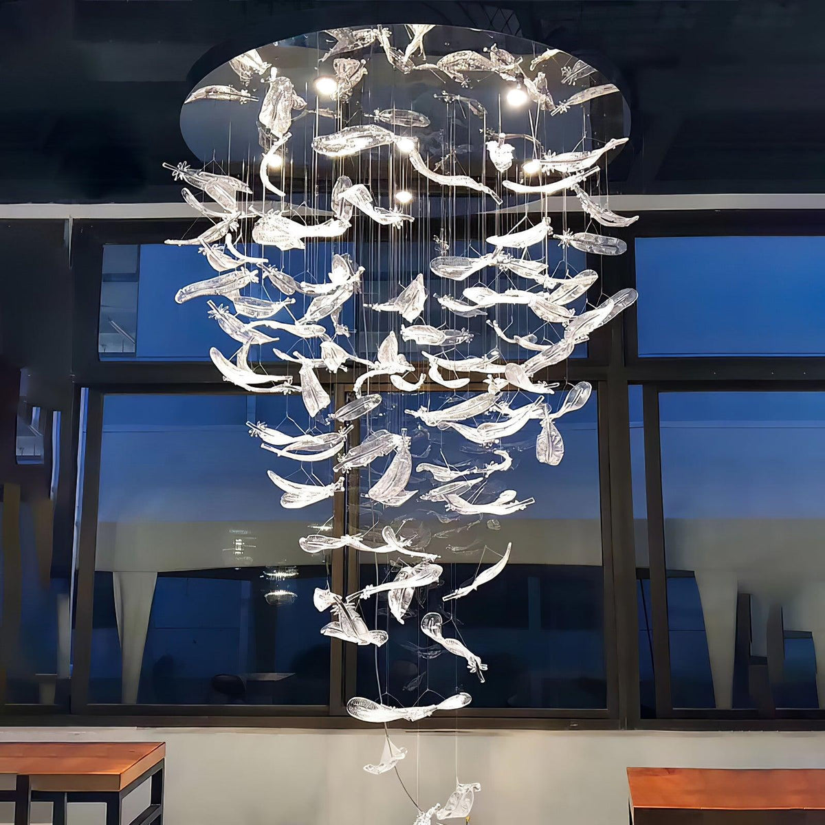 Galaxy Glass Feathers Flying Chandelier - view 25