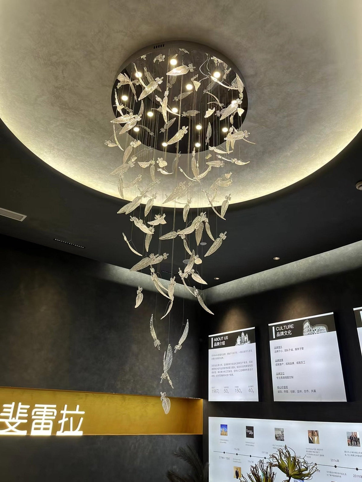 Galaxy Glass Feathers Flying Chandelier - view 27