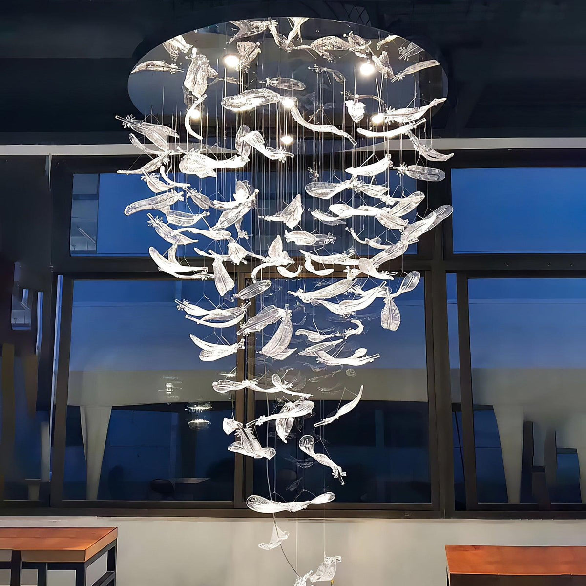 Galaxy Glass Feathers Flying Chandelier - view 12
