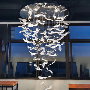Galaxy Glass Feathers Flying Chandelier - view 12
