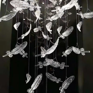 Galaxy Glass Feathers Flying Chandelier - view 14