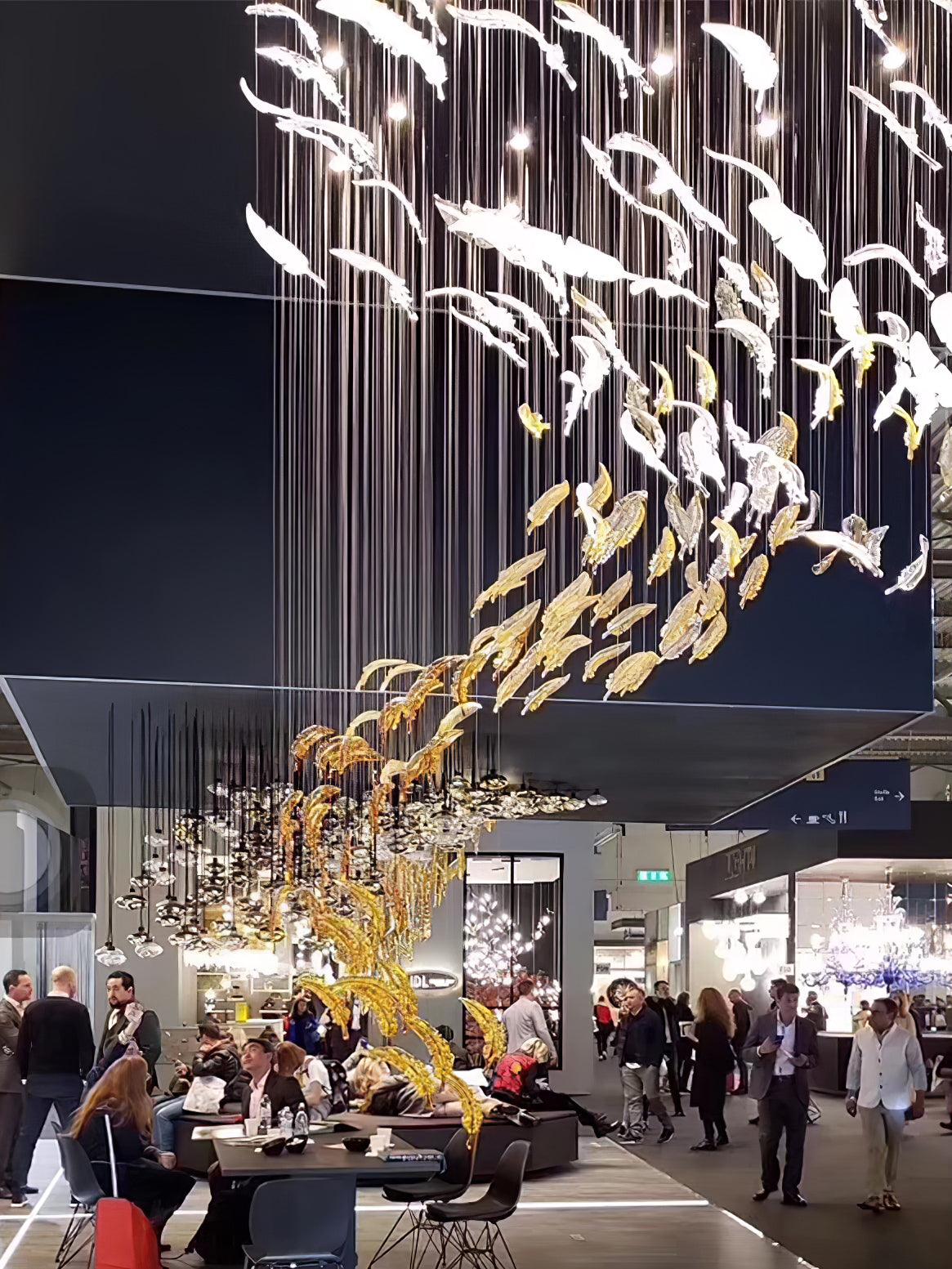 Galaxy Glass Feathers Flying Chandelier - view 16