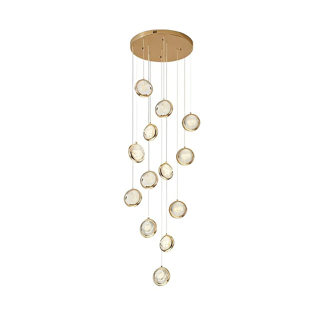 Global Crystal Cluster Adjustable Luxury Staircase Modern Long Chandelier - view 8