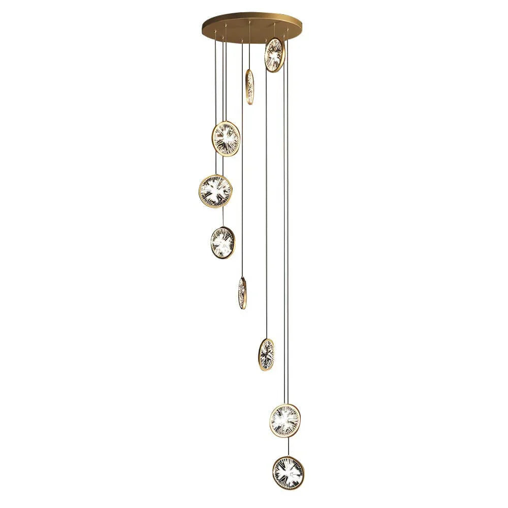Gold Crystal Staircase Chandelier - view 5