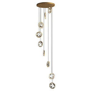 Gold Crystal Staircase Chandelier - view 5