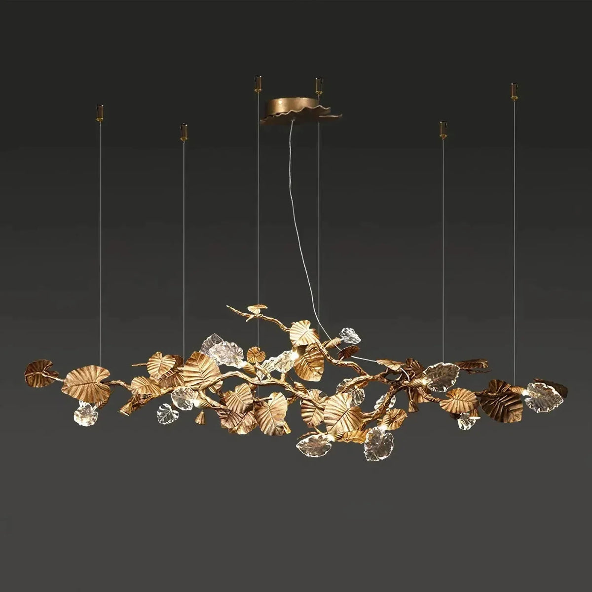 Gold Leaf Chandelier - view 5