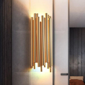 Golden Stainless Steel Wall Sconce 16 ", chandelier