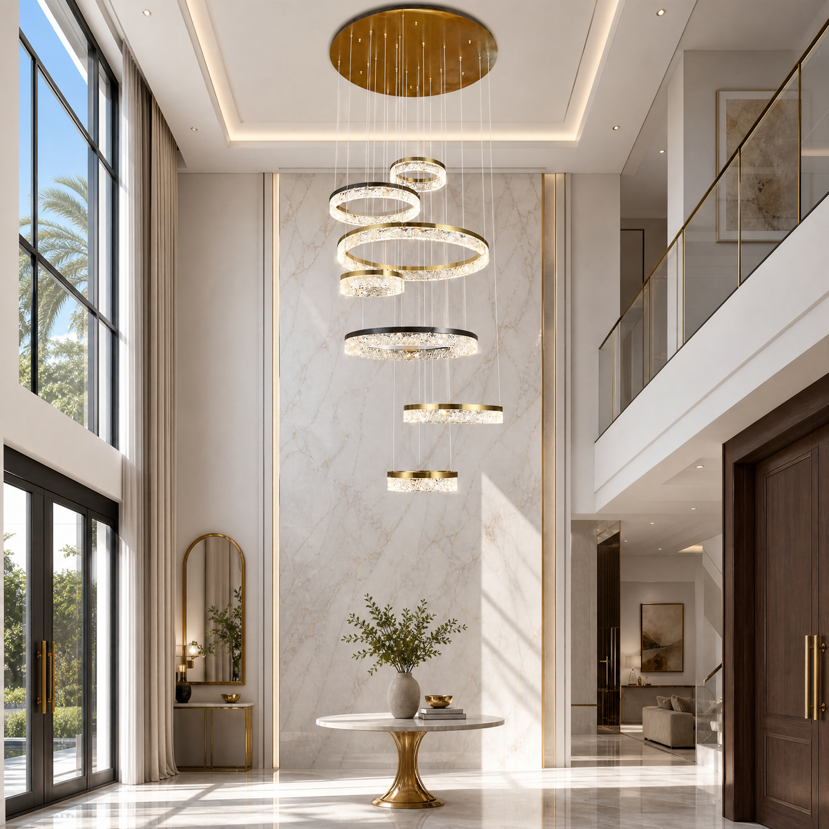 Guilin Landscape Modern Sculptural Ring Chandelier, crystal - view 4