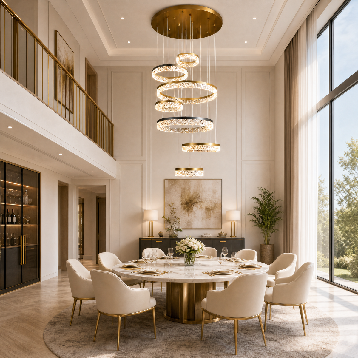 Guilin Landscape Modern Sculptural Ring Chandelier, crystal - view 7