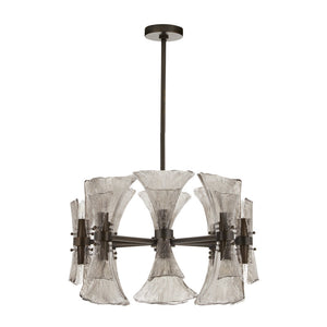 Gwendolyn 16-Light Chandelier with Smoke Glass: Artistic, Modern, and Elegant Lighting