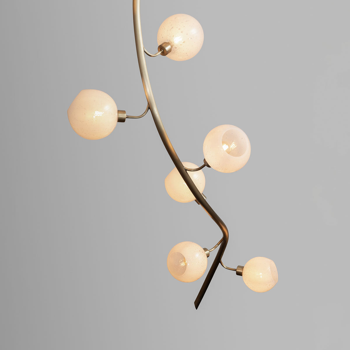 Modern Vertical Handcrafted Glass Globe Chandelier for High Ceilings - view 4