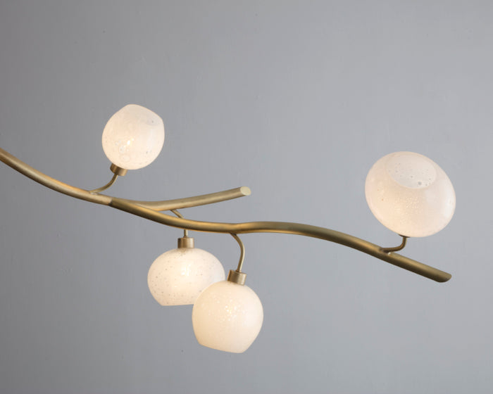 Modern Linear Brass Branches Chandelier for Dining Room - view 3