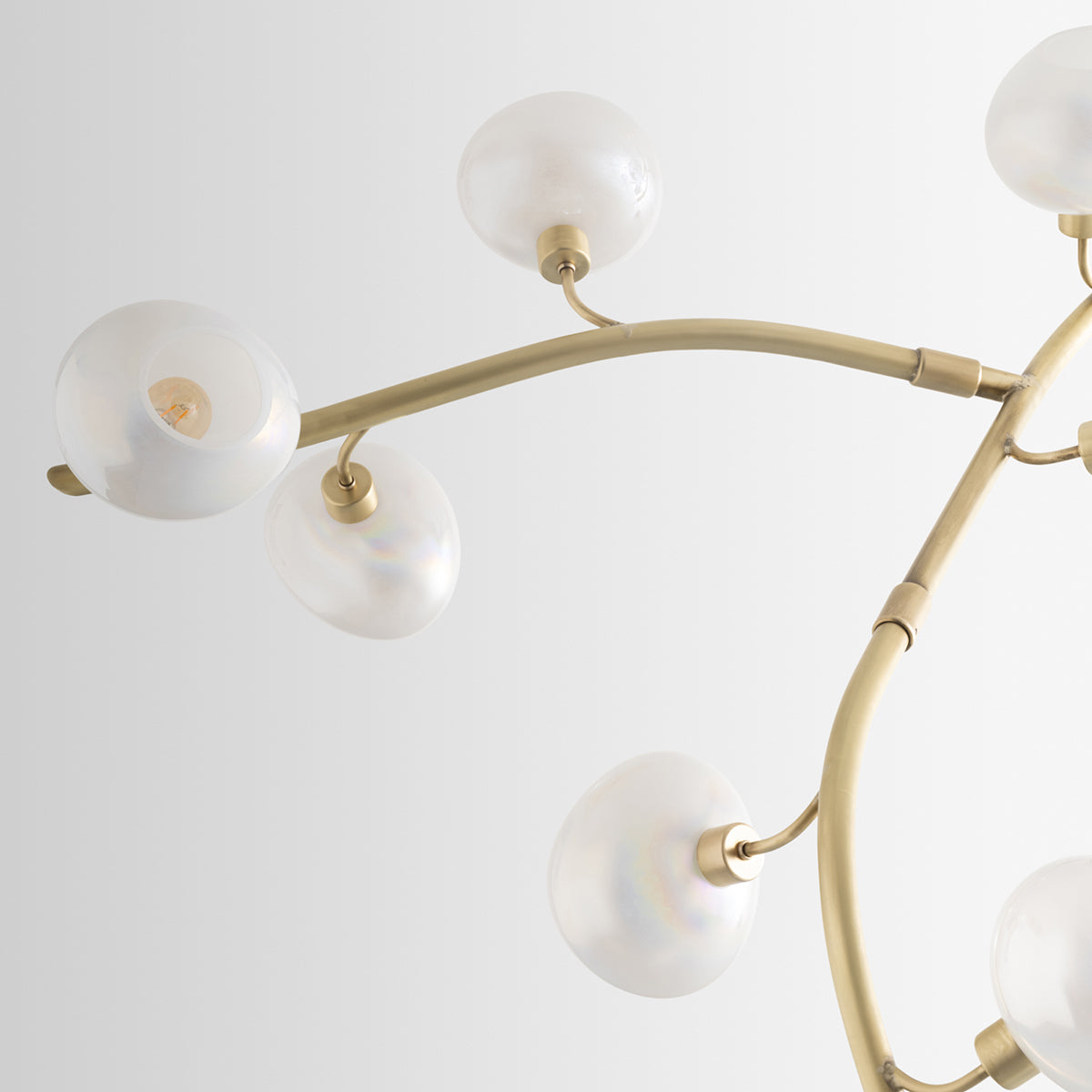 Modern Vertical Branches Glass Globe Chandelier - view 3