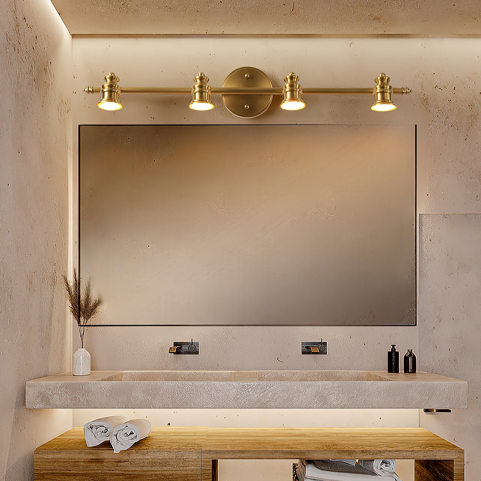 Halophane Brass Wall Lamp