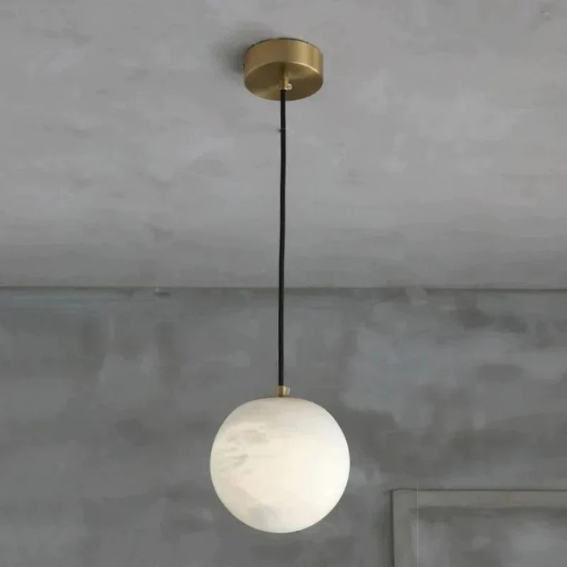 Theseus Alabaster Ball Pendant Light - view 5
