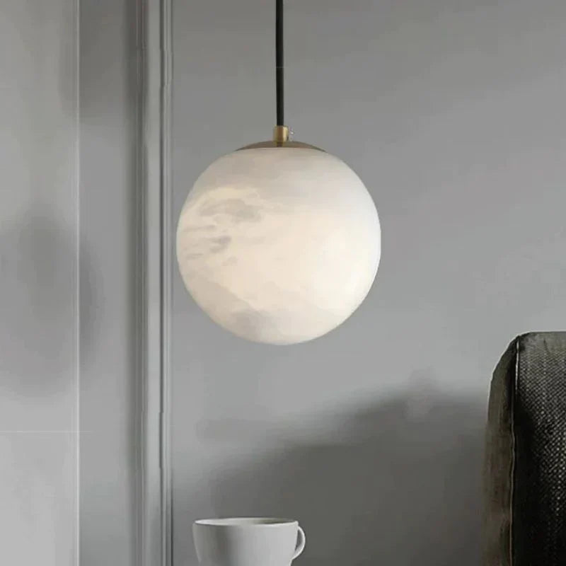Theseus Alabaster Ball Pendant Light - view 4